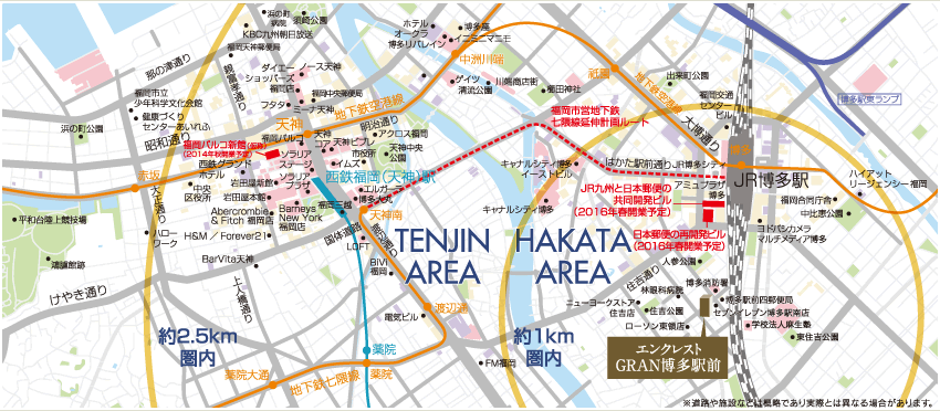 GRAN博多駅前周辺地図