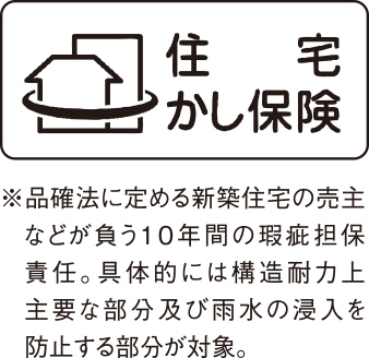 住宅瑕疵担保責任保険に加入予定です。